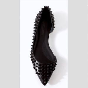 Rare Zara Studded D'Orsay Flats Size 37